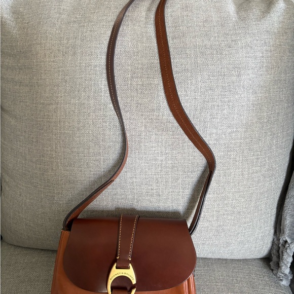 Dooney & Bourke Brown and Tan Leather Crossbody Bag - Picture 3 of 10